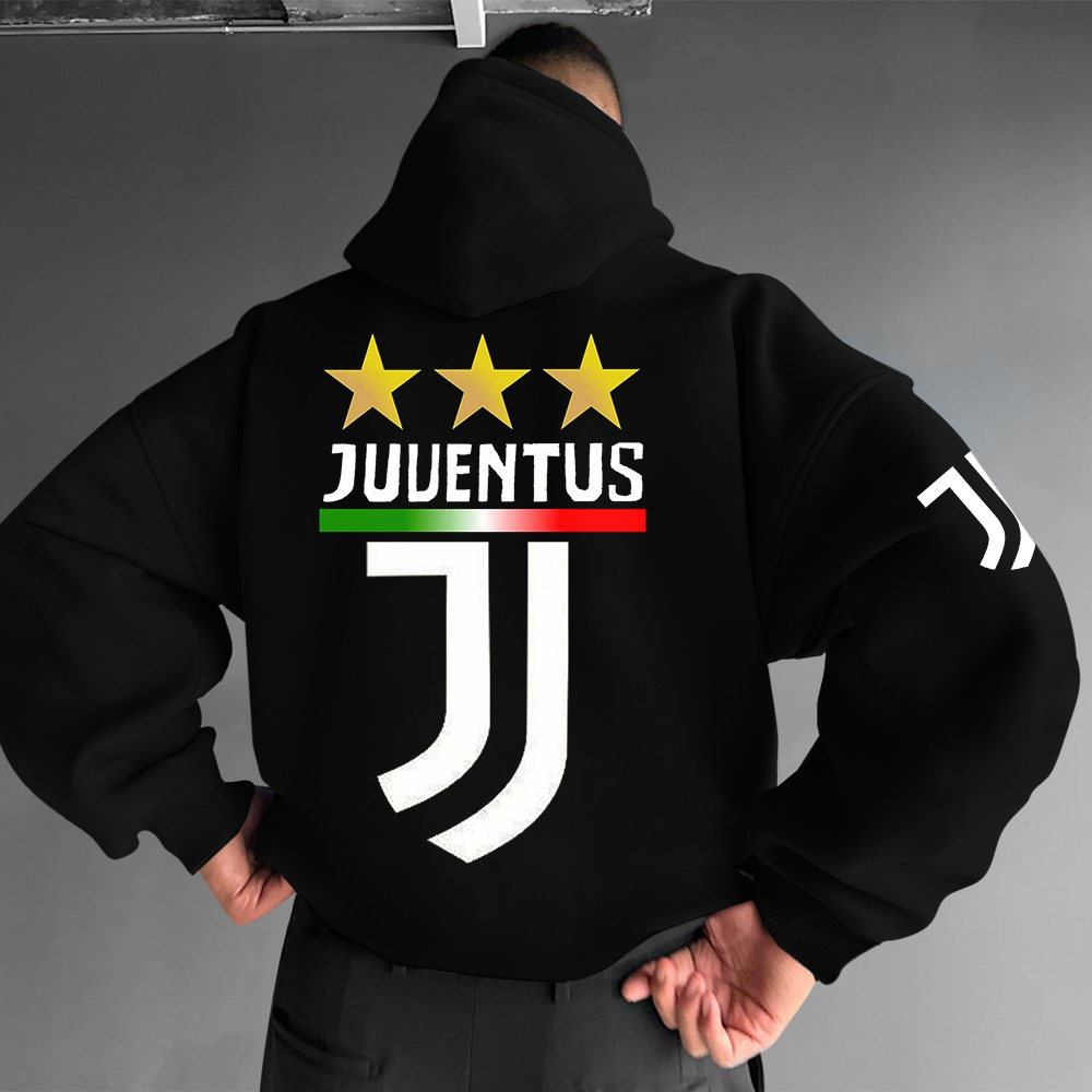 Oversized Unisex Football Printed Casual Hooded Sweatshirt / TECHWEAR CLUB / Techwear