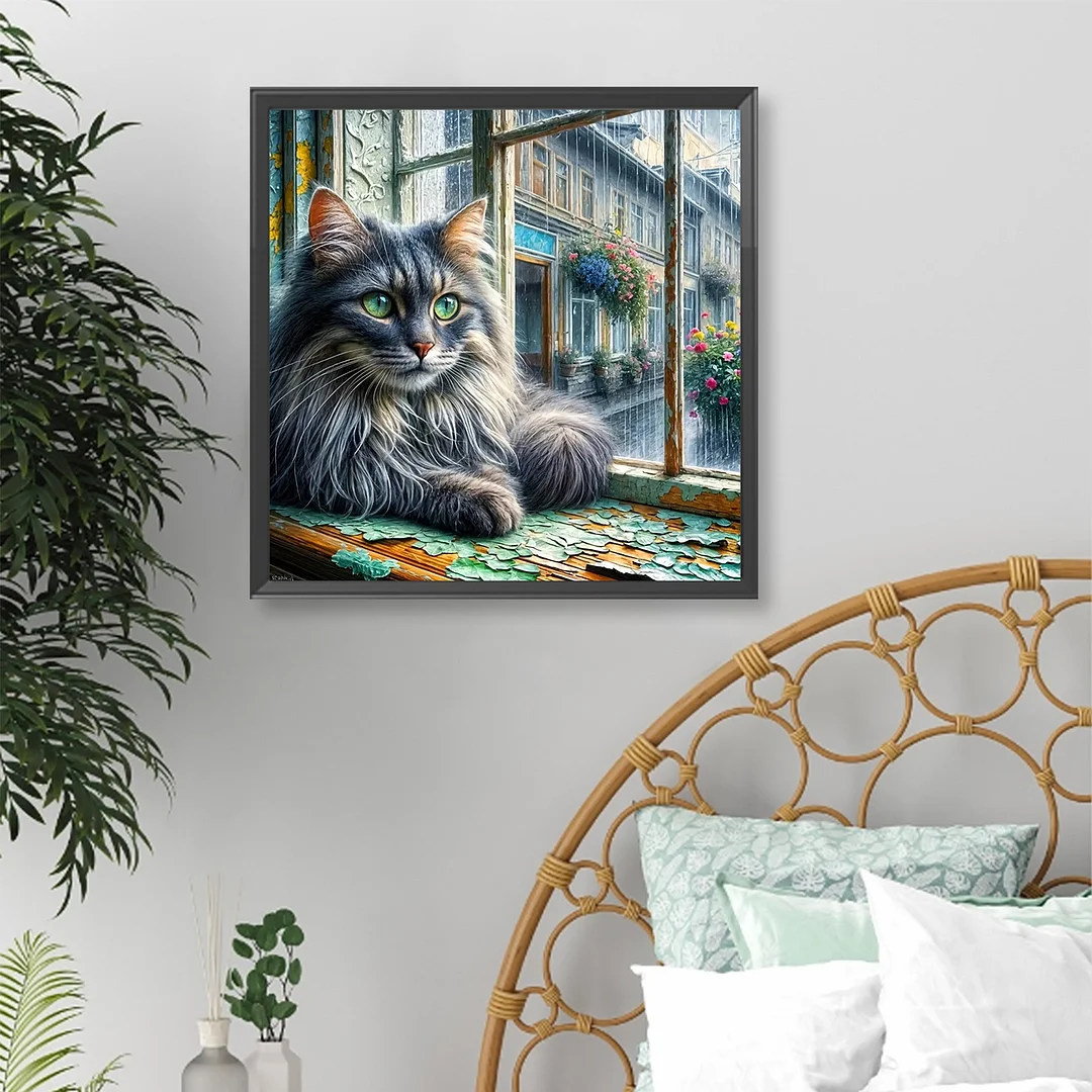 Diamond Painting - Full Round Drill - Cat(Canvas|Canvas|40*40cm)