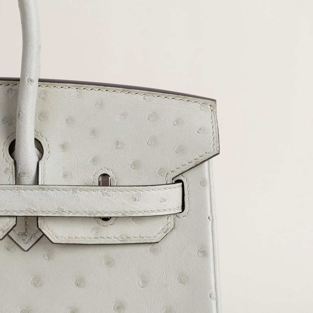 Birkin 25cm Ostrich 3C Parchemin GHW