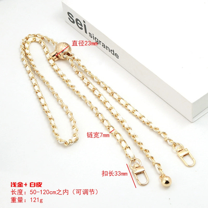 5 Pieces Alloy Solid Color Bag Chain Bag Straps