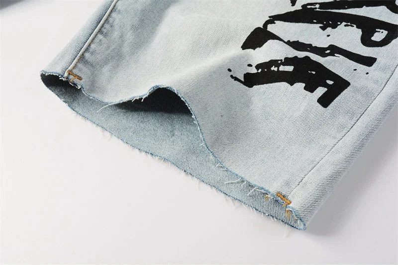 Purple Fashion Jeans 5048