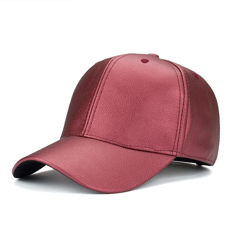 Trendy Fashion Hot Unisex Man Woman Co High Quality PU Leather Adjustable Outdoor Sun-proof Snapback Hat Baseball Cap