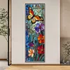 Glass Painting Butterfly Flowers-11CT Stamped Cross Stitch 30*90cm/11.81*35.43in (Big Size)