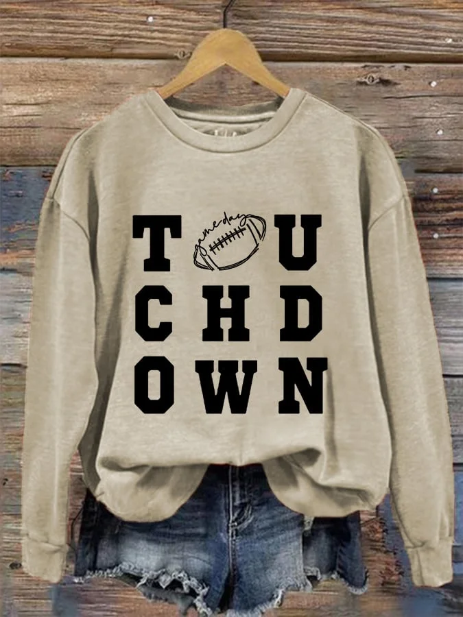 Women's Touchdown Gameday Football Lover Casual Sweatshirt socialshop