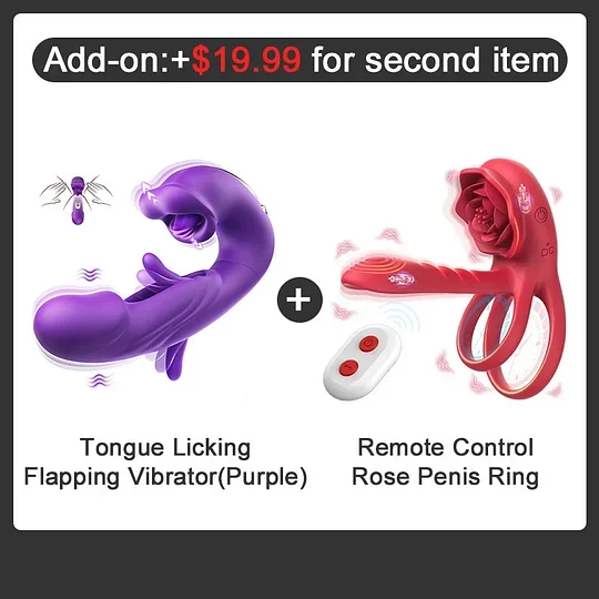 Tongue Licking Clit and G-spot Vibrator with Realistic Biting Motion