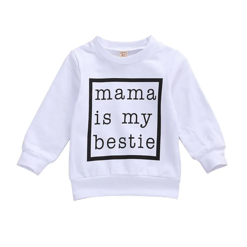 Infant Kids Baby Girls Boys Tops Hoodie Long Sleeve Letter Print Shirts Casual Spring Autumn Tops Clothing