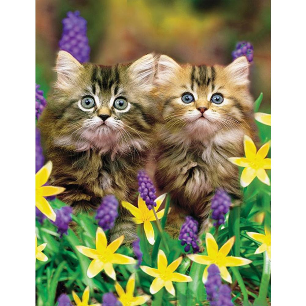 

Cats in Flowers-Round Drill Diamond Painting-30*40CM, 501 Original