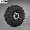 AMK 4Pcs Stainless Steel 1.9 Beadlock Wheels Rims Hub for 1/10 RC Crawler Axial SCX10 TRX4 TXR6 MST CFX 86100 YK4102 GEN8 TF2
