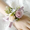 10PCS Red Pink Wedding Catering Bridal Groom Guests Corsage Boutonniere Wrist Artificial Flower Bouquets
