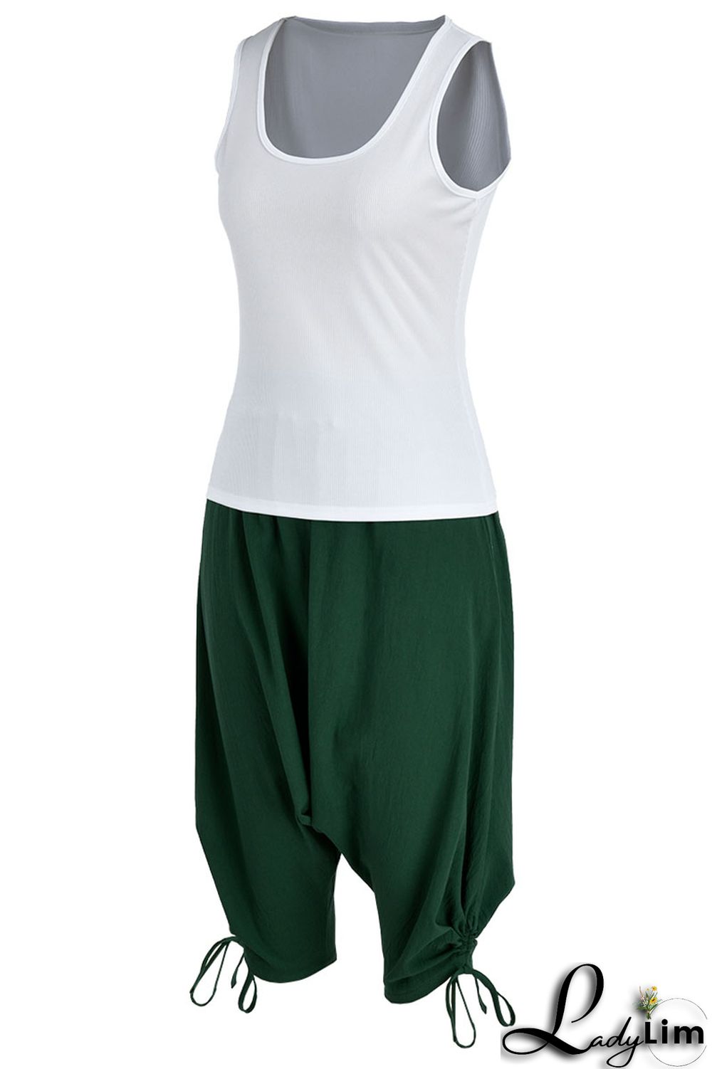 Burgundy Casual Solid Bandage Patchwork U Neck Two Pieces