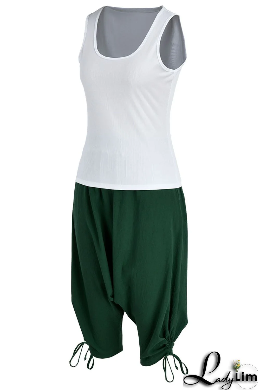 Burgundy Casual Solid Bandage Patchwork U Neck Two Pieces