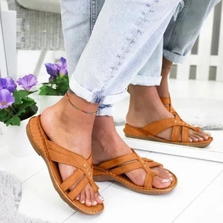 Wedge flip flops flat sandals