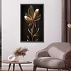 >SALE<5D Diamond Painting Kit Black Gold Flower Full Round Drill DIY Art (B4150)