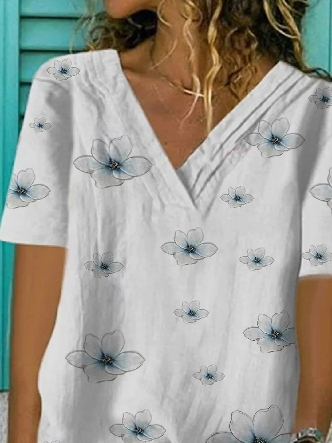 V Neck Sweet Tops