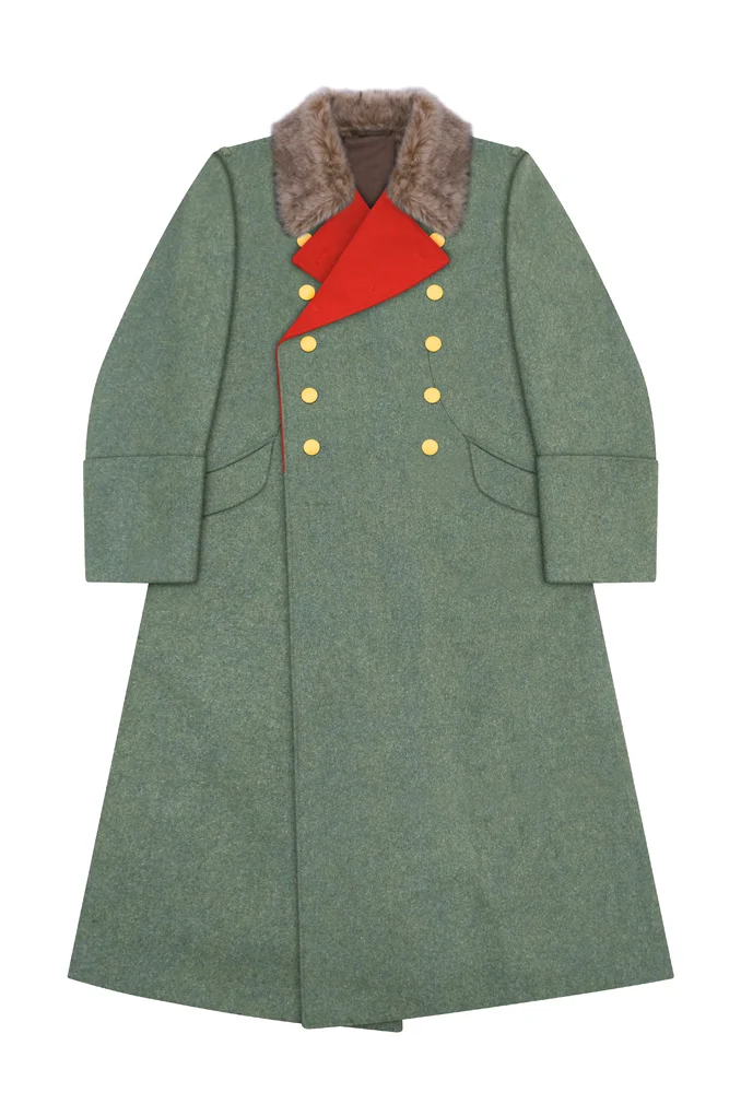   Wehrmacht German General Fur Collar Wool Greatcoat German-Uniform