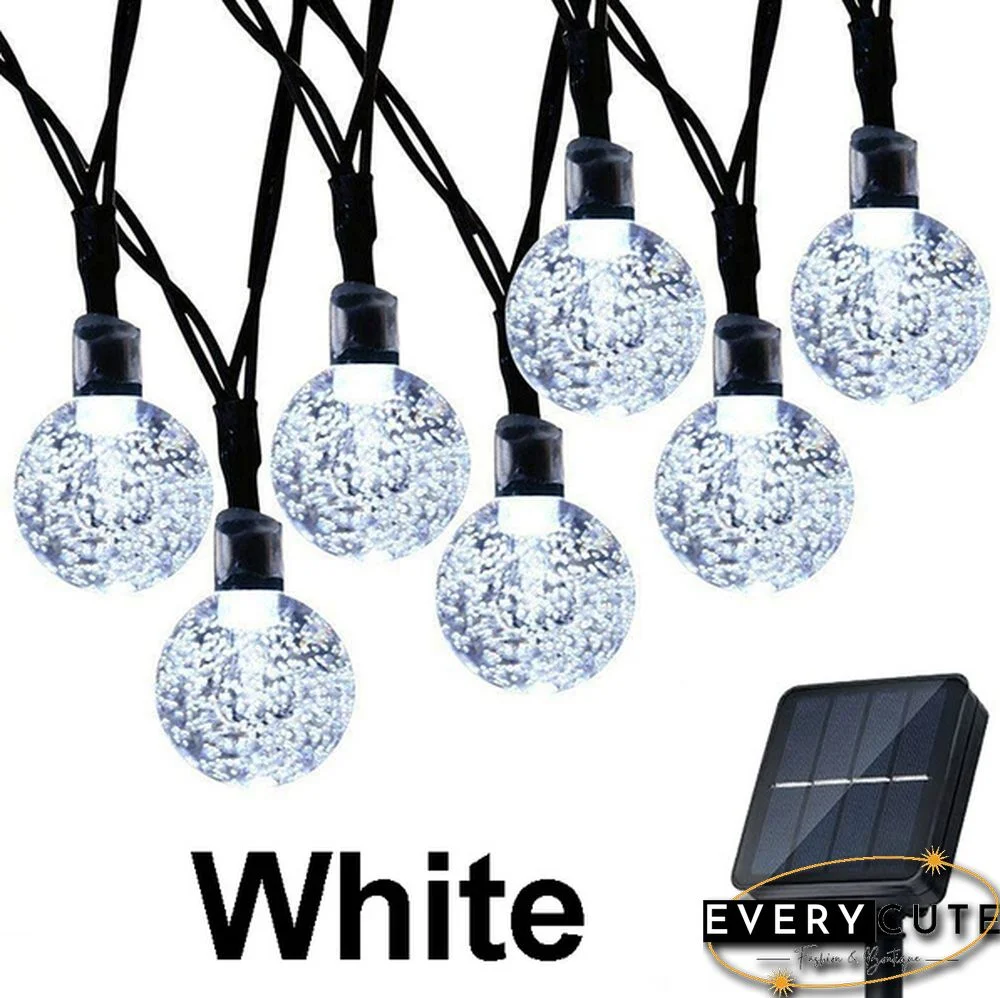 Solar String Lights Garden Outdoor String Lights Waterproof Crystal Ball Fairy Lights, Decoration Lighting for Home,Garden,Patio,Yard, Halloween,Christmas