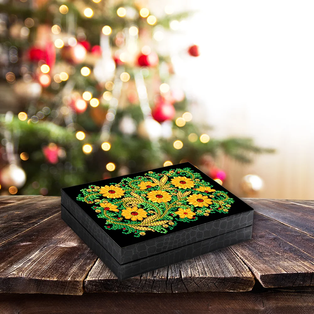 Resin Flower Jewelry Box Special-Shaped Diamond Painting Storage Container