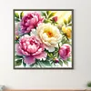 Fleurs-Peinture diamant perceuse ronde-40*40cm