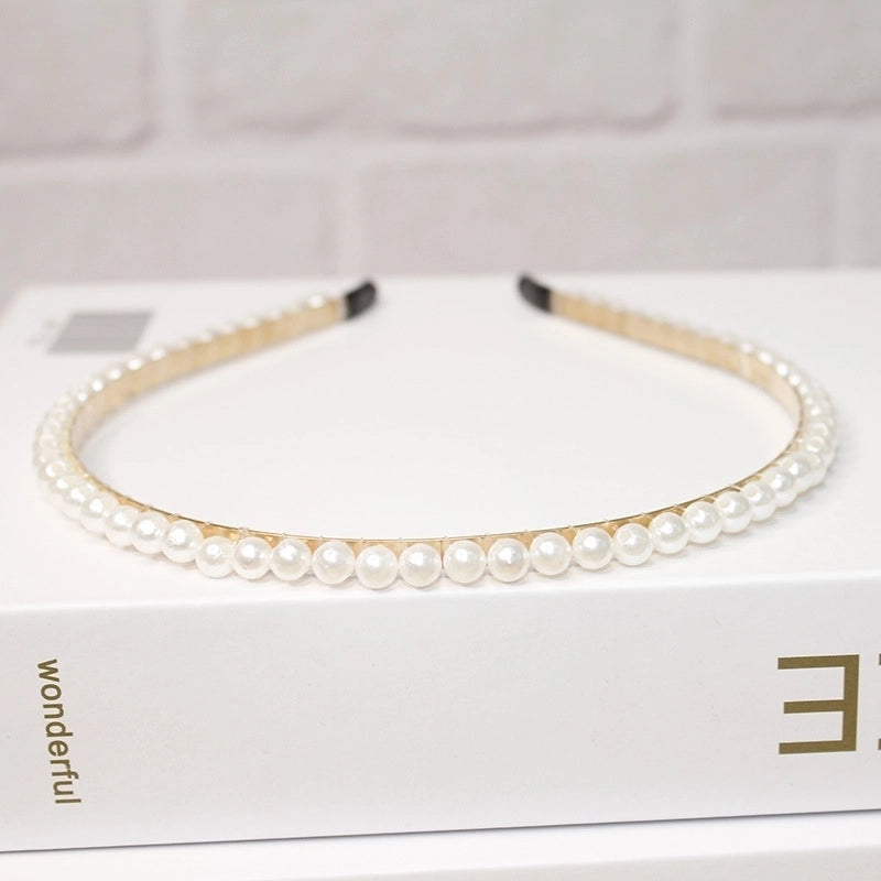 New Pearl Headband Women Korean Internet Celebrity Headband Hair Clip Women’s Simple Elegant Pressed Hair Clip Headwear