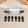 Car Inline Fuel Filter with 6 Connectors for Universal 3/8in 1/4in 5/16in Hose