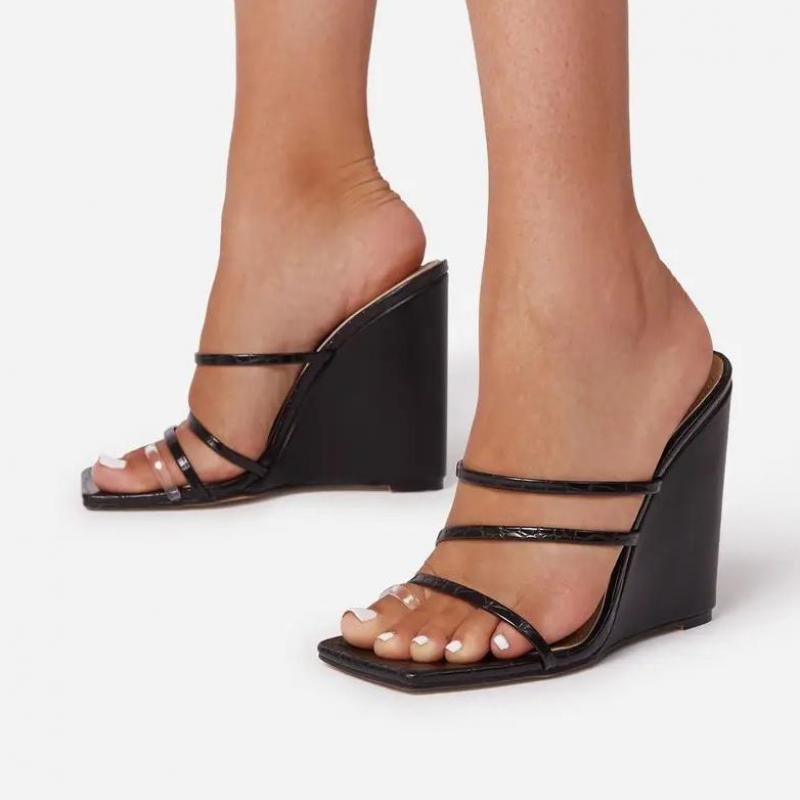 2022 Summer Pumps Sexy Slippers Sandals Shoes Women High Heels Lady Mules Ytmtloy Indoor Wedges Zapatillas De Casa House