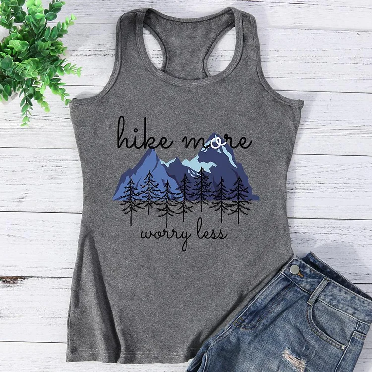 Hike More Worry Less Tank Vest Top-Annaletters
