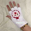 Girls Gift Idea Hand Woven Half Fingers Cat Paws Wool Gloves