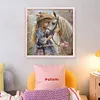 Girl And White Horse-11CT Stamped Cross Stitch 40*40cm/15.75*15.75in tapestrymarket