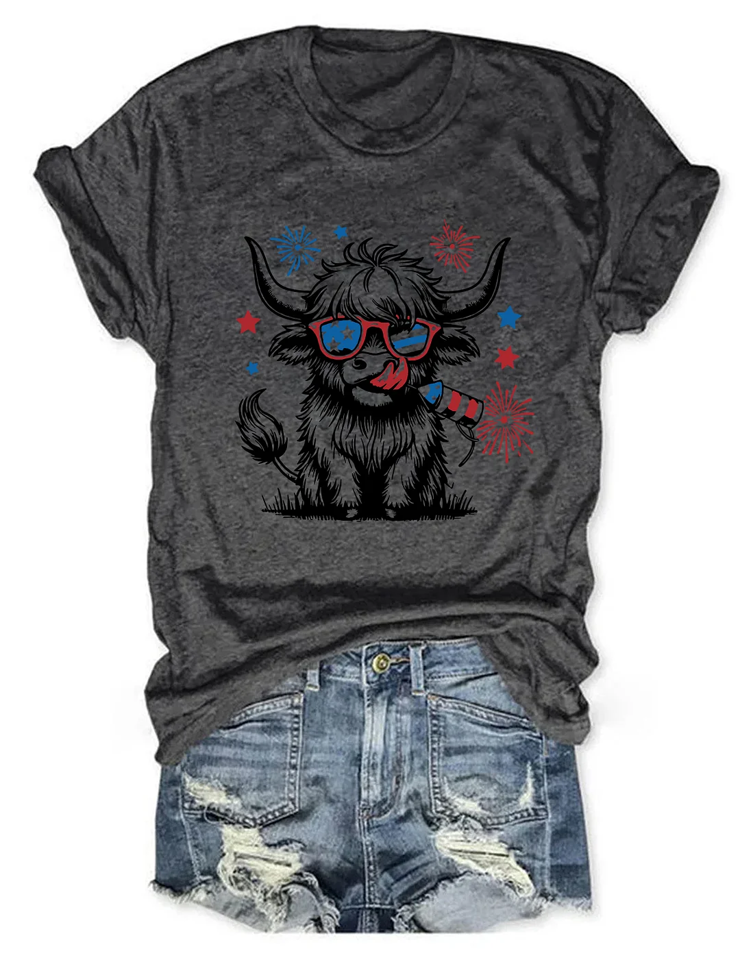 4th July Heifer T-Shirt