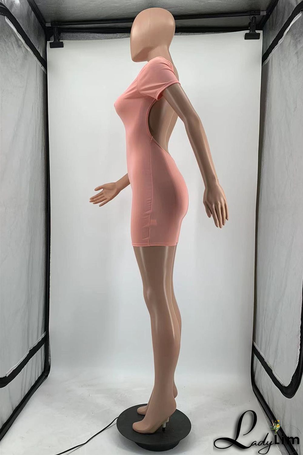 Yellow Fashion Casual Solid Basic O Neck Skinny Romper