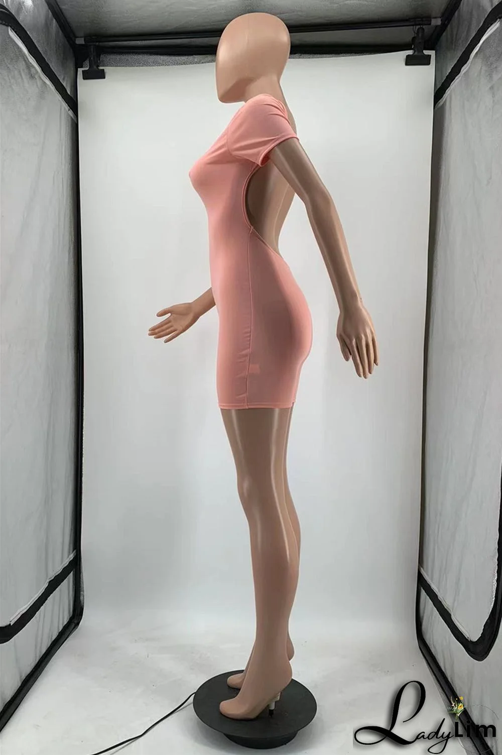 Yellow Fashion Casual Solid Basic O Neck Skinny Romper