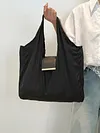 PU Leather Foldable Keychain Tote Bag Expandable Mini Storage Organizer Bag