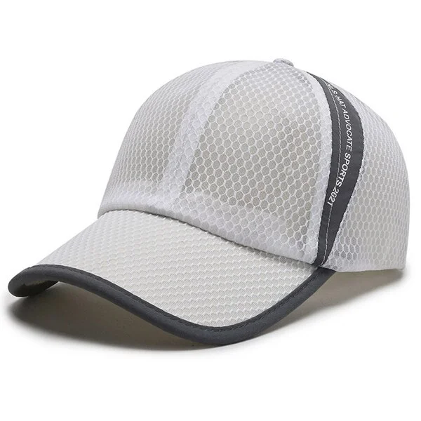 Summer Women Men Mesh Baseball Cap Solid Snapback Label Stick Sunhat Outdoor Breathable Hip Hop Baseball Hats Casquette