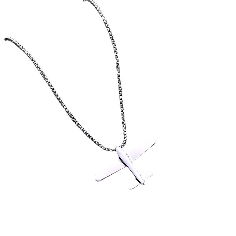 Hip-hop Airplane Alloy Titanium Steel Plating Unisex Pendant Necklace