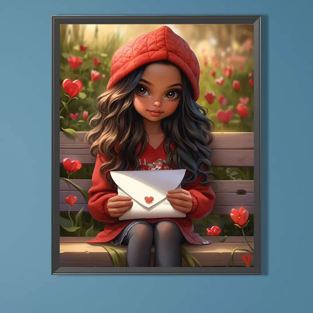 Full Round Diamond Painting 40*50cm - Sweet Girl