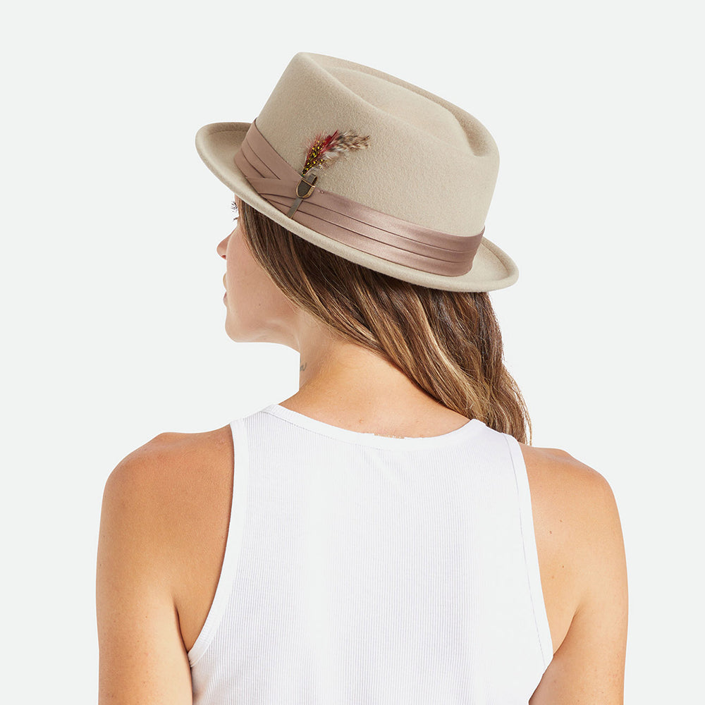 Brixton Hats Stout Wool Felt Pork Pie Hat - Beige