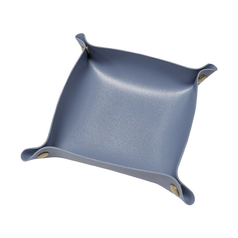 Nordic Leather Storage Box Desktop Storage Table European Style Leather Jewelry Cosmetic Key Storage