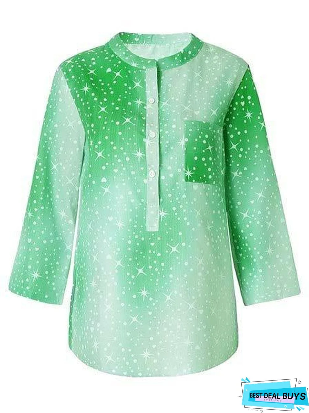 Long Sleeve Pockets Printed Shirts