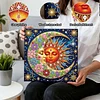 (25x25cm)DIY Sun Moon Framed Handmade Pearl Painting Art Craft Kit Living Home Decor