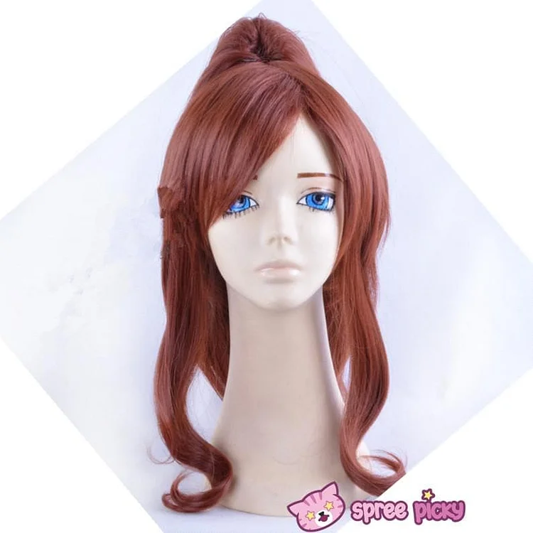 Sailor Moon Sailor Jupiter Kino Makoto Brown Wig with Pony Tail 2 Pieces SP151663