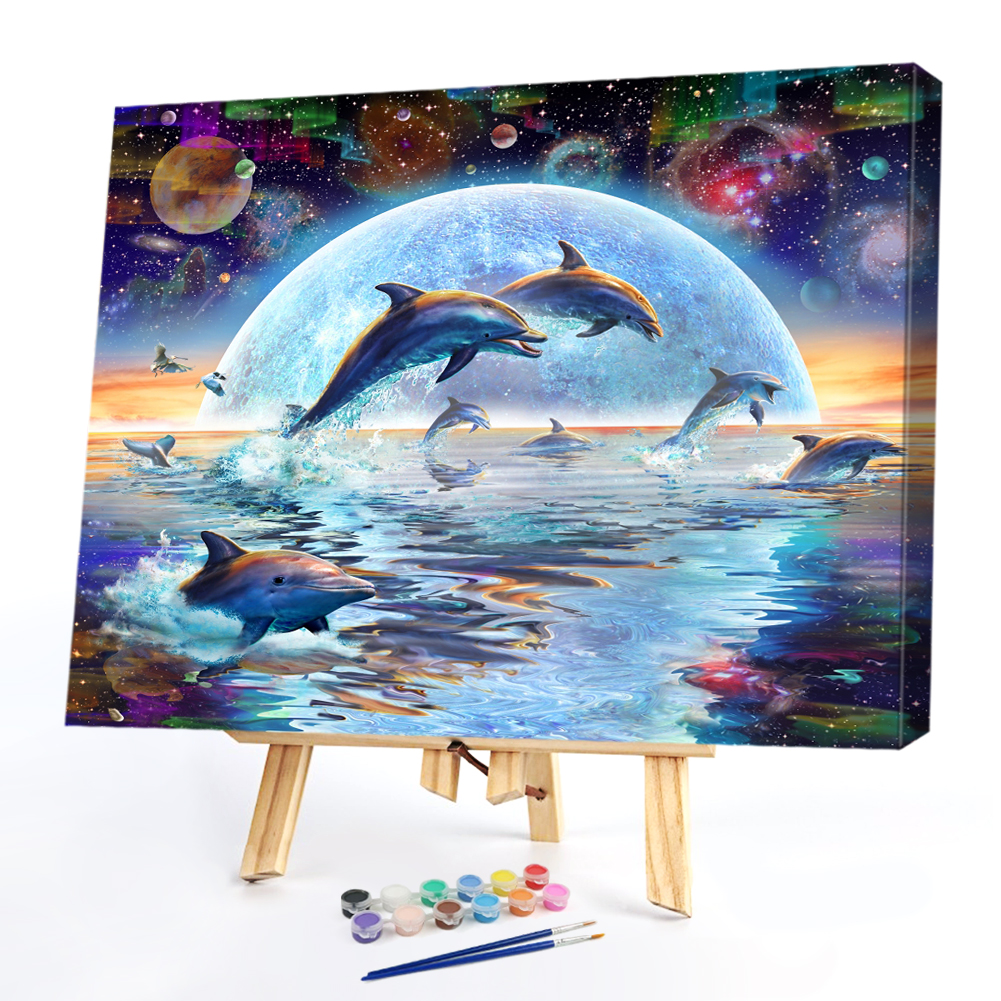 

50*40CM - Paint By Numbers - Dolphin, 501 Original