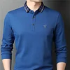 Elk embroidered cotton knit polo shirt [4 colors]