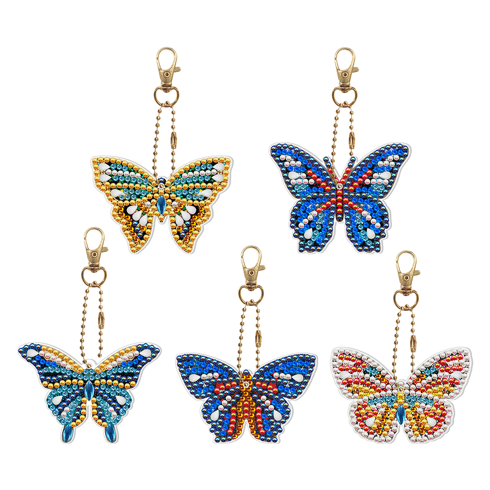 

5pcs Acrylic Butterfly - 5D DIY Craft Keychain, 501 Original