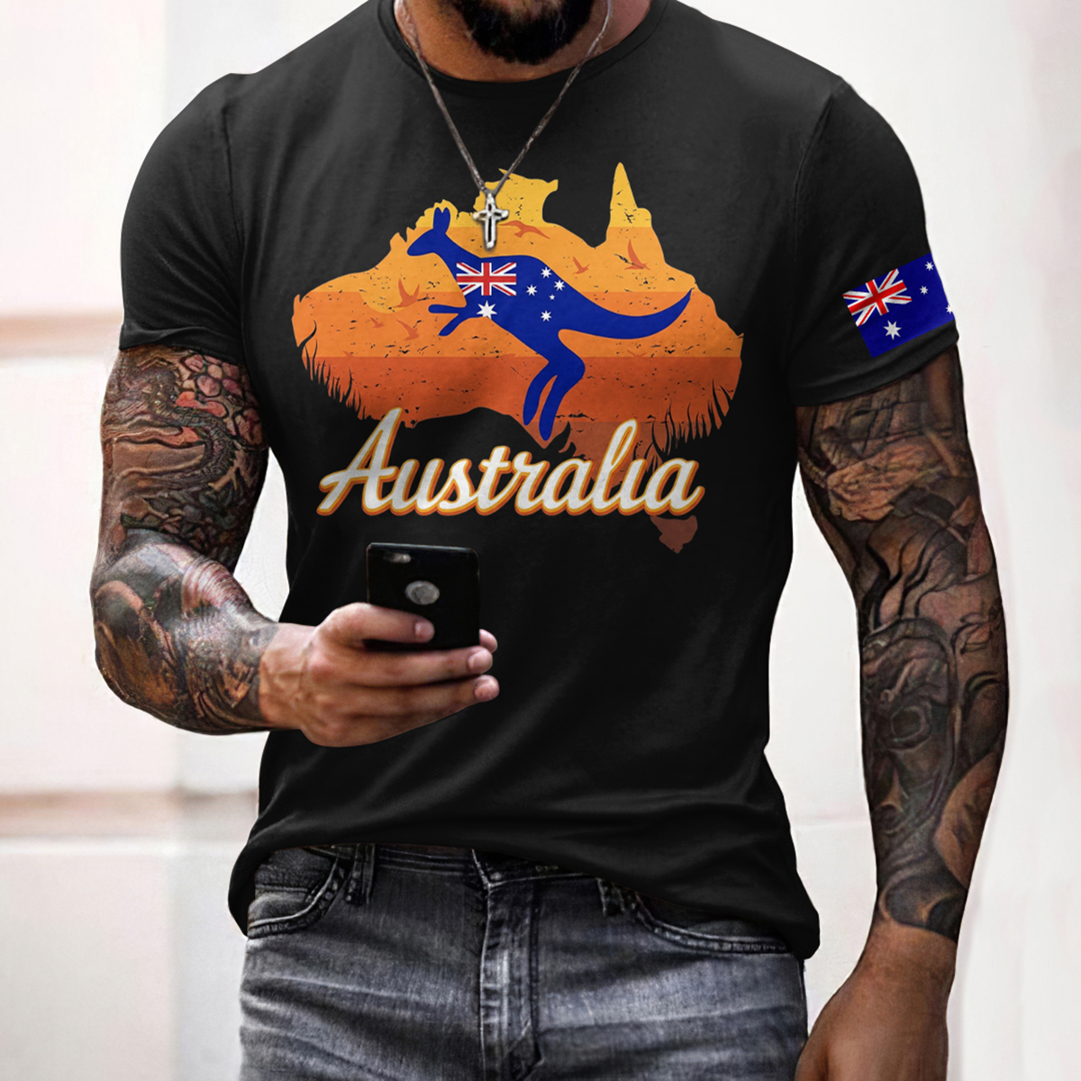 Happy Australia Day! Printed Men's Short-sleeve T-shirt artswardrobe