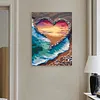 Framed Love Beach-Paint By Numbers Acrylic Painting 30*40Cm With Color Box 5Ml（18Colors）