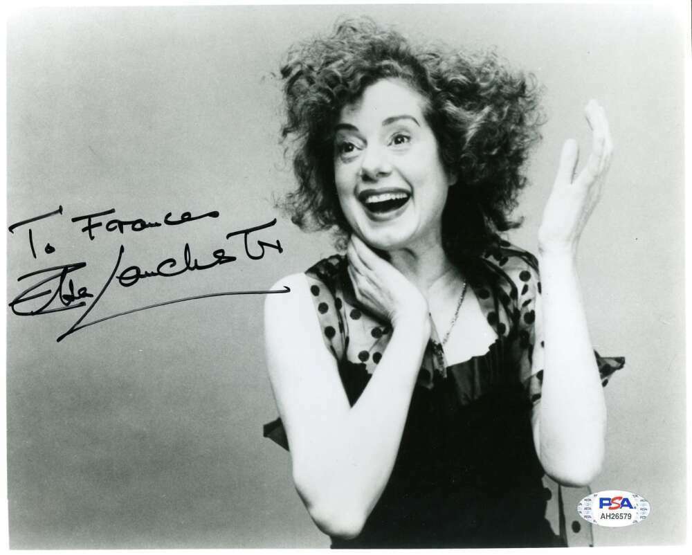 Elsa Lanchester PSA DNA Coa Signed 8x10 Frankenstein Photo Poster painting Autograph