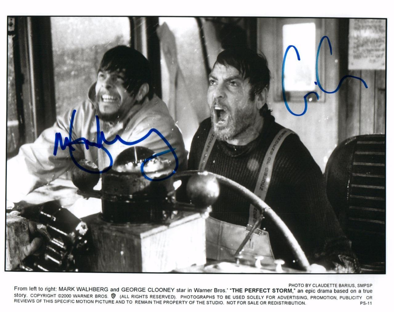 George Clooney Mark Wahlberg signed 8x10 Photo Poster painting picture autographed plus COA