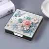 PU Flower Diamond Painting Notecard Box with 160 Sheets of Paper for Adults
