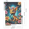 Diamond Painting -DIY Round Drill Dragon and Flower