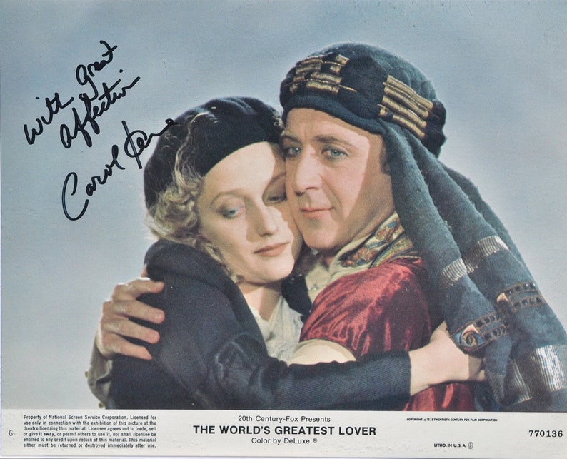 CAROL KANE SIGNED Photo Poster painting The Worlds Greatest Lover wcoa